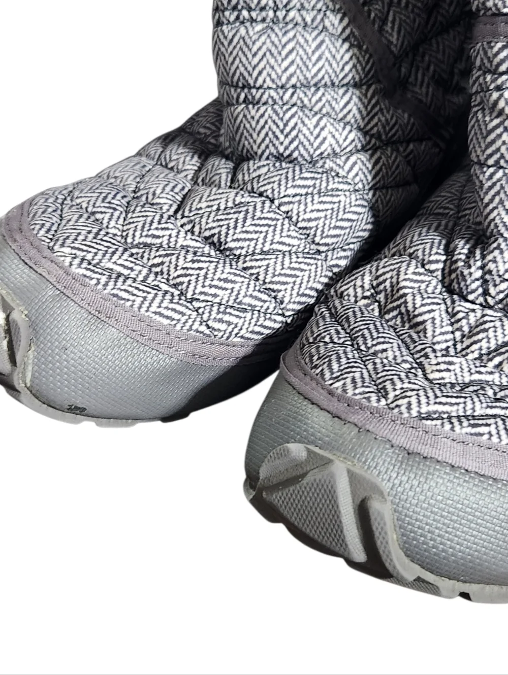 The North Face ThermoBall Traction Boots Womens Size 10 Gray Fold Down Bootie